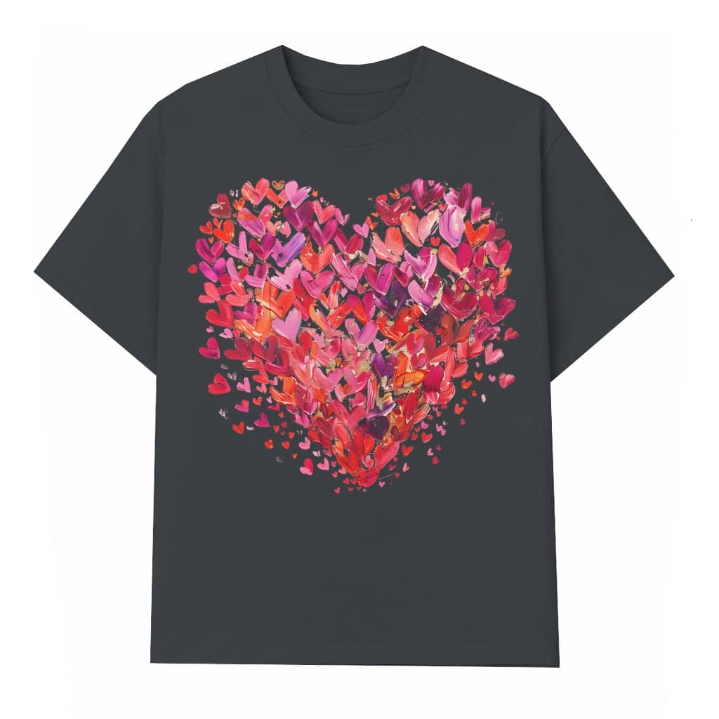 Cute Heart T-shirt – Valentine's Day Gift for Women Trendy