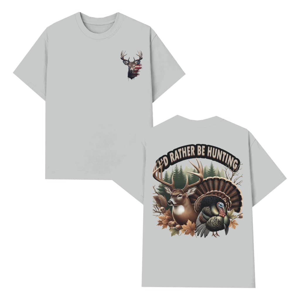 Deer Turkey Hunting T-shirt – Gift for Hunters Outdoor Lover 2 Sided