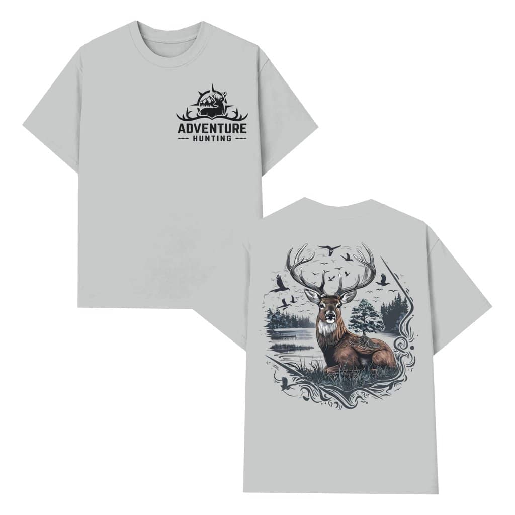 Adventure Hunting T-shirt – Bold Buck Deer Print Hunting Gift for Women