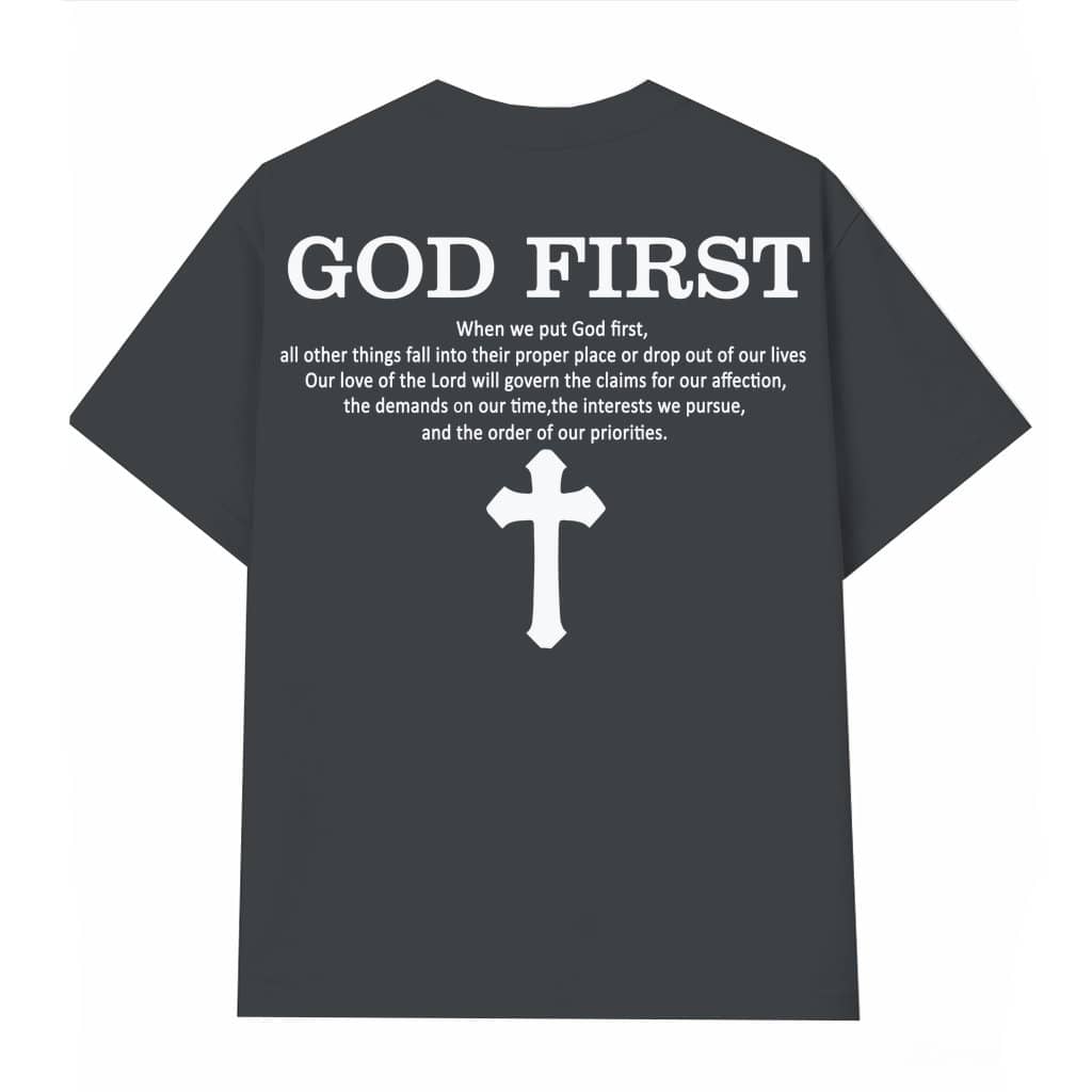 God First T-Shirt – Christian Gift for Him Her Inspiring Faith