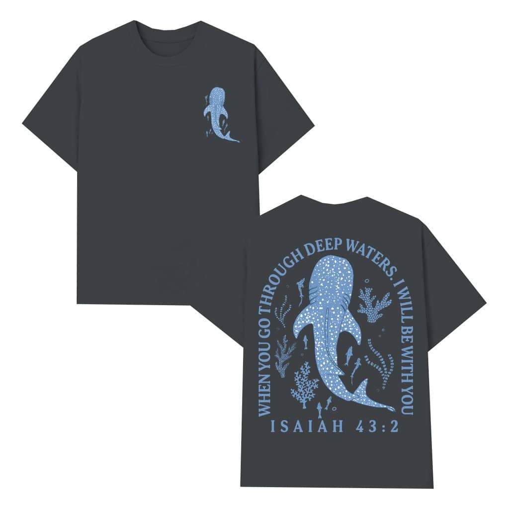 I Will Be With You Wash Tee – Christian Gift for Christians Double Sided Oversized