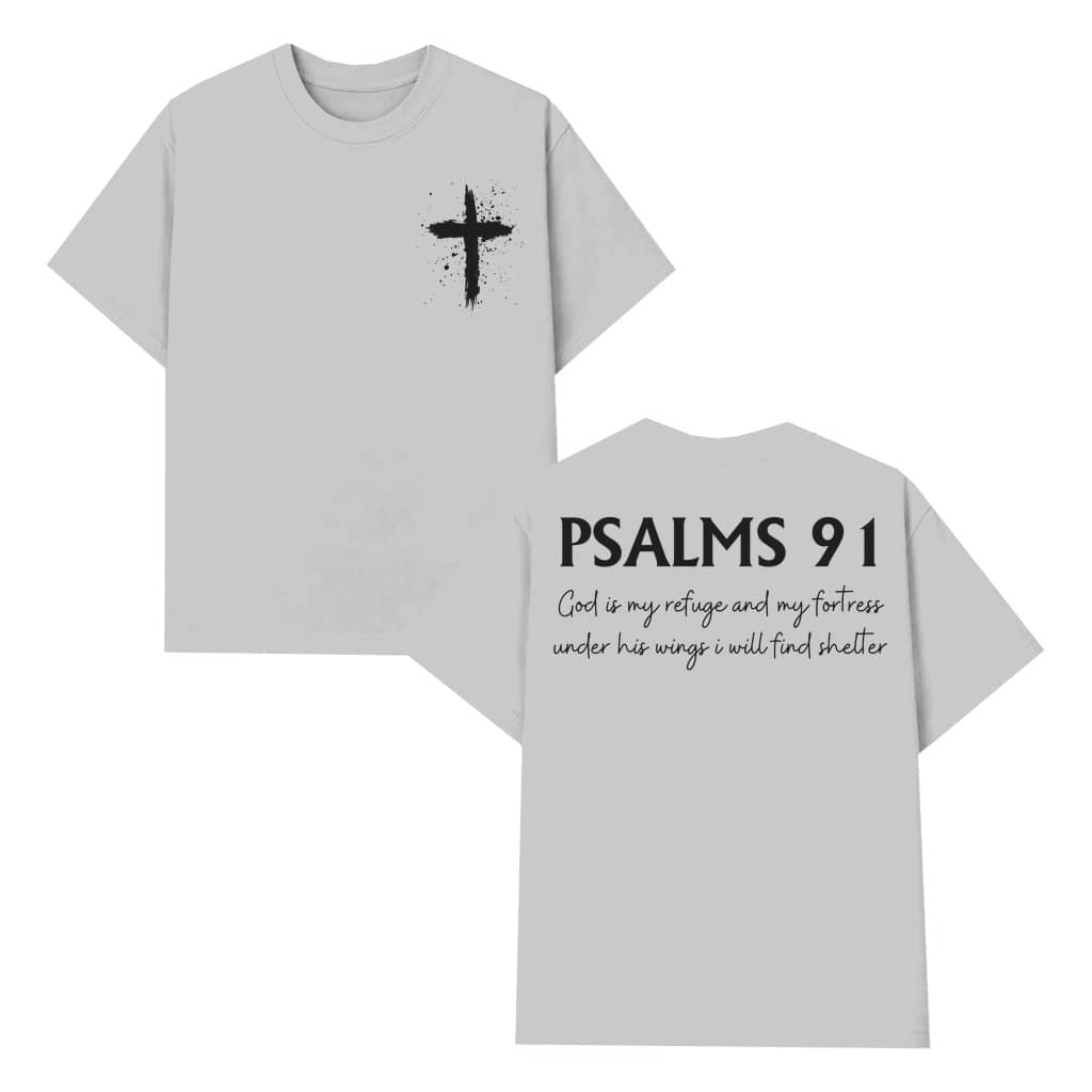Psalm 91 Bible Verse T-shirt – Christian Faith Gift