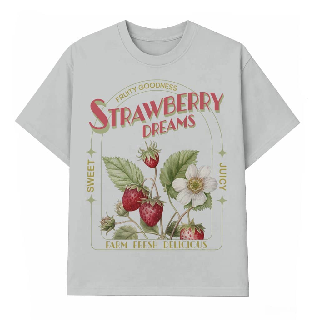 Cute Vintage Strawberry T-shirt – Gift for Fruit Lovers Retro Style