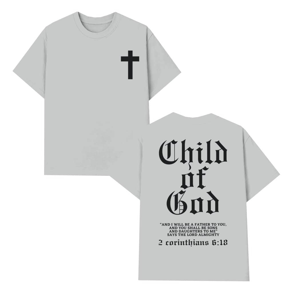 Child of God T-shirt – Christian Cross Scripture Gift for Christians