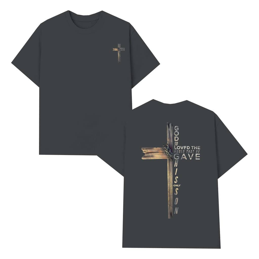 Christian Faith Rustic Cross T-shirt – Christian Gift Trendy