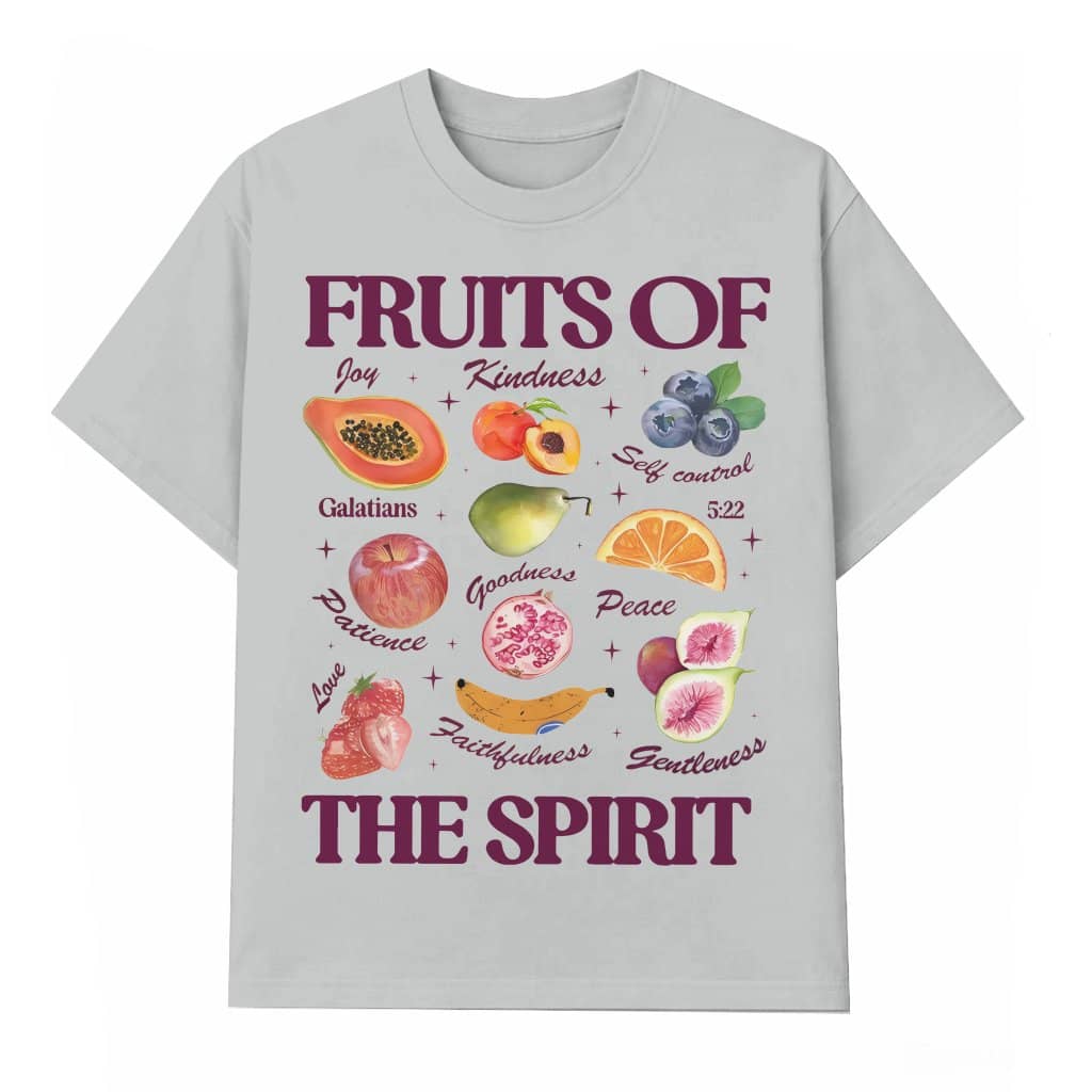Christian Fruits of the Spirit T-shirt – Gift for Her Boho Floral Retro