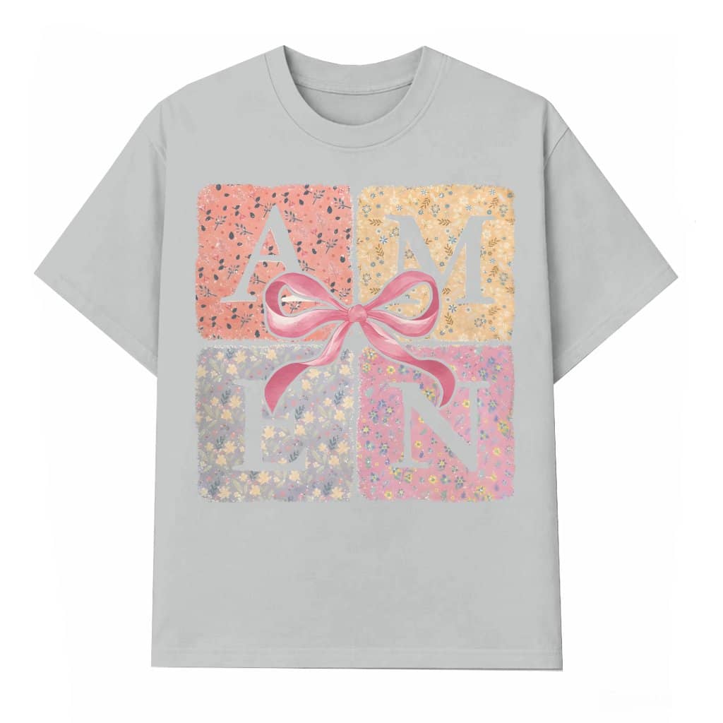 Amen Floral Jesus Wash Tee – Christian Easter Gift for Believers