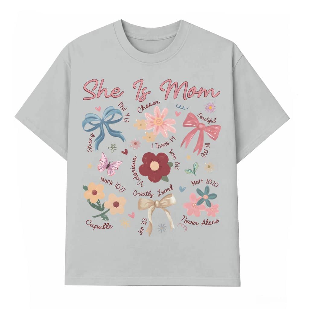 Boho Floral Mama T-shirt – Christian Mother's Day Gift for Mom