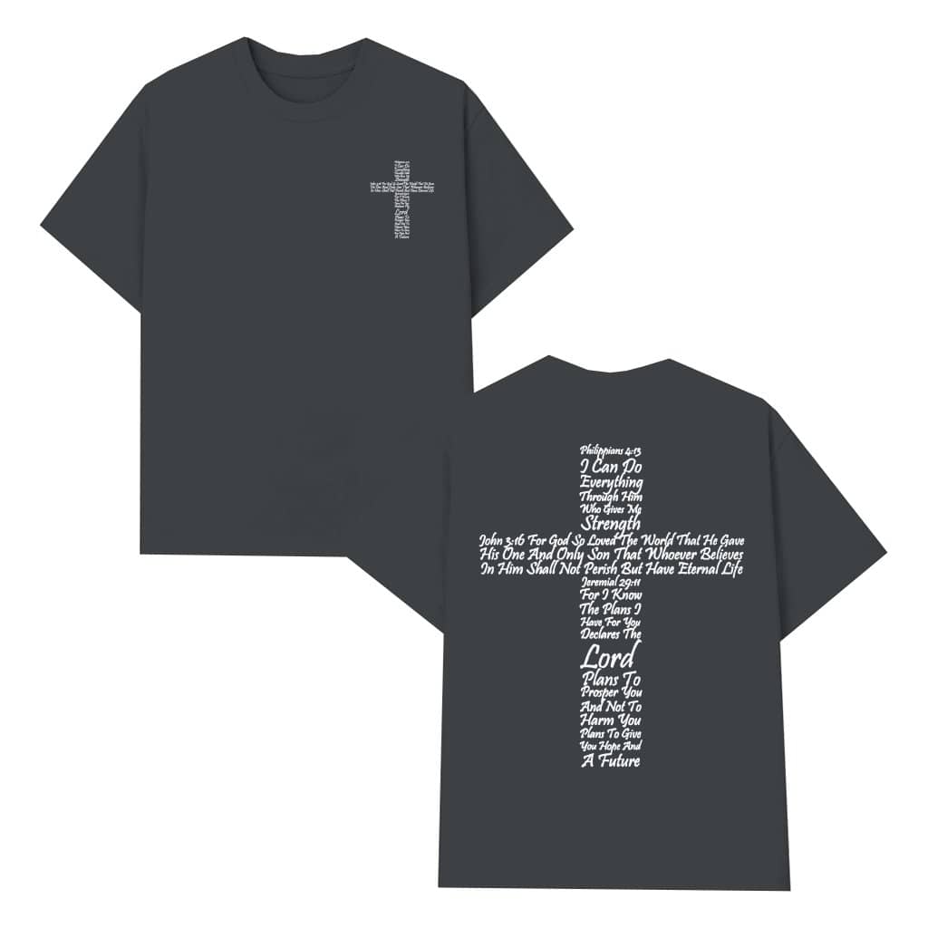 Christian Faith Cross T-shirt – Christian Gift for Men Women Inspirational Bible Verse