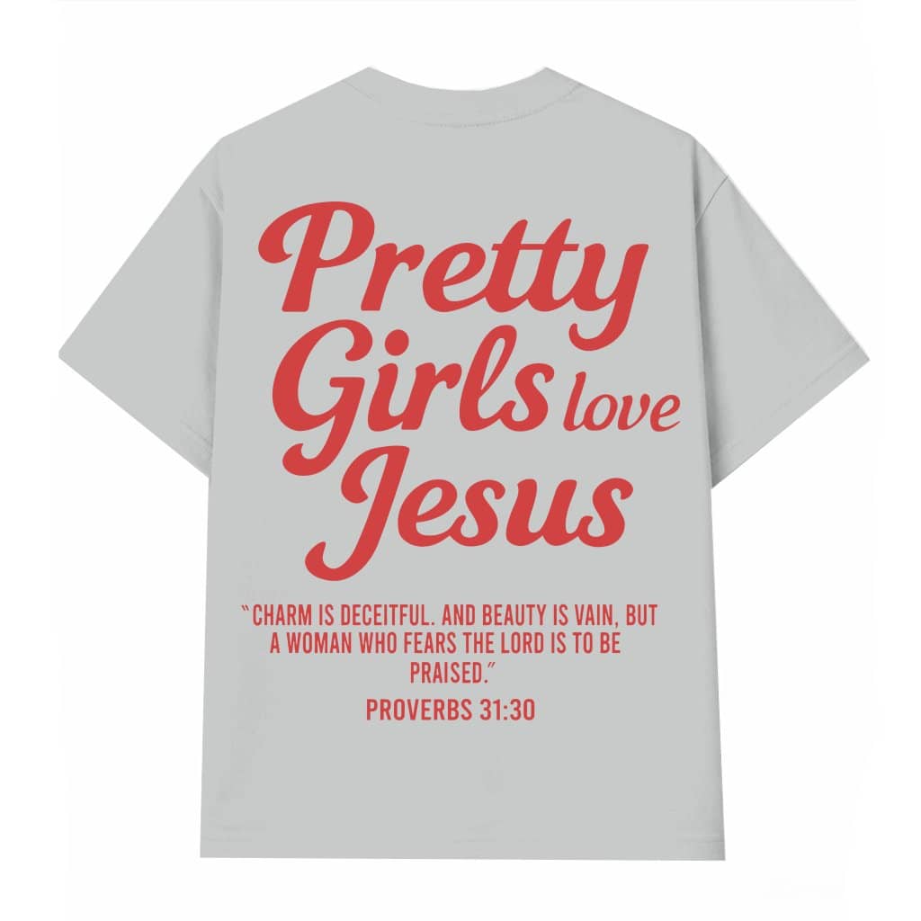 Pretty Girls Love Jesus T-shirt – Christian Vintage Trendy Gift for Girls