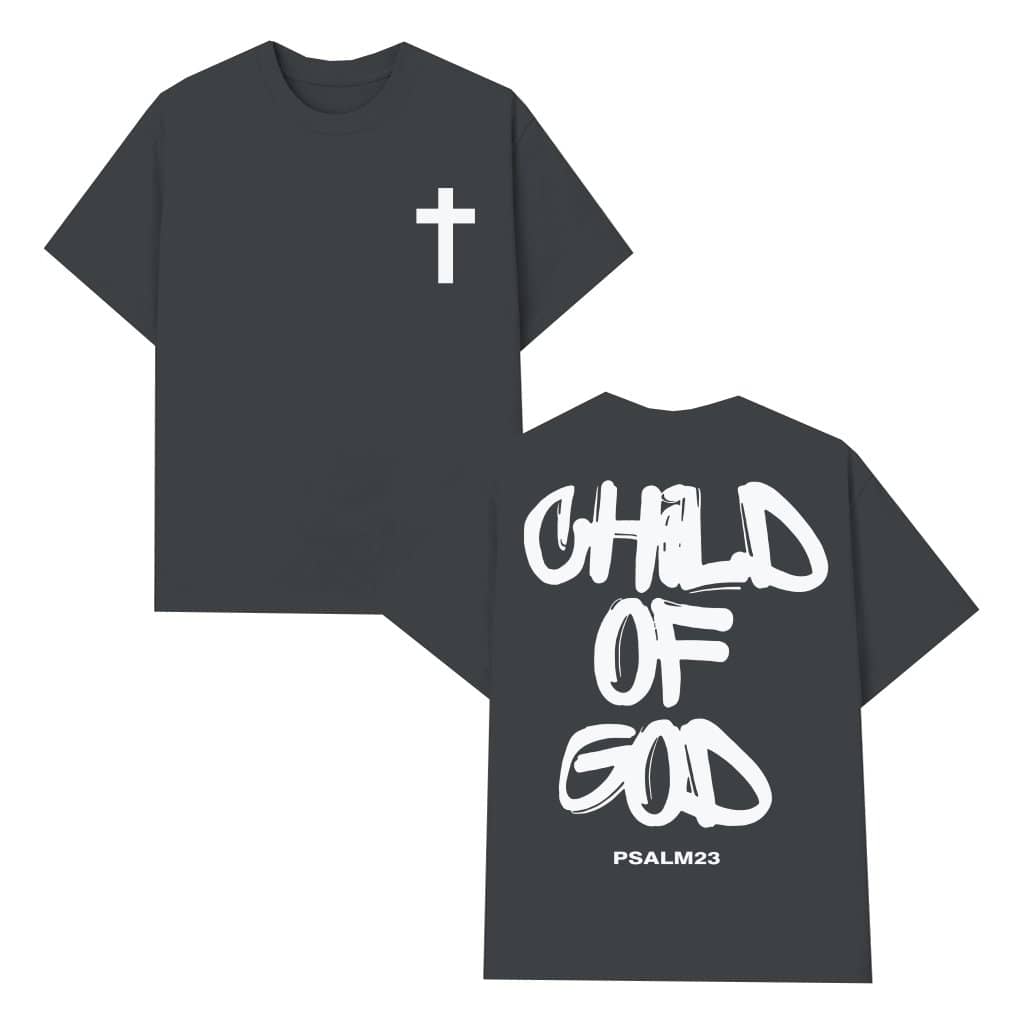 Child of God T-shirt – Christian Faith Gift for Men Classic Jesus Cross Bible Verses
