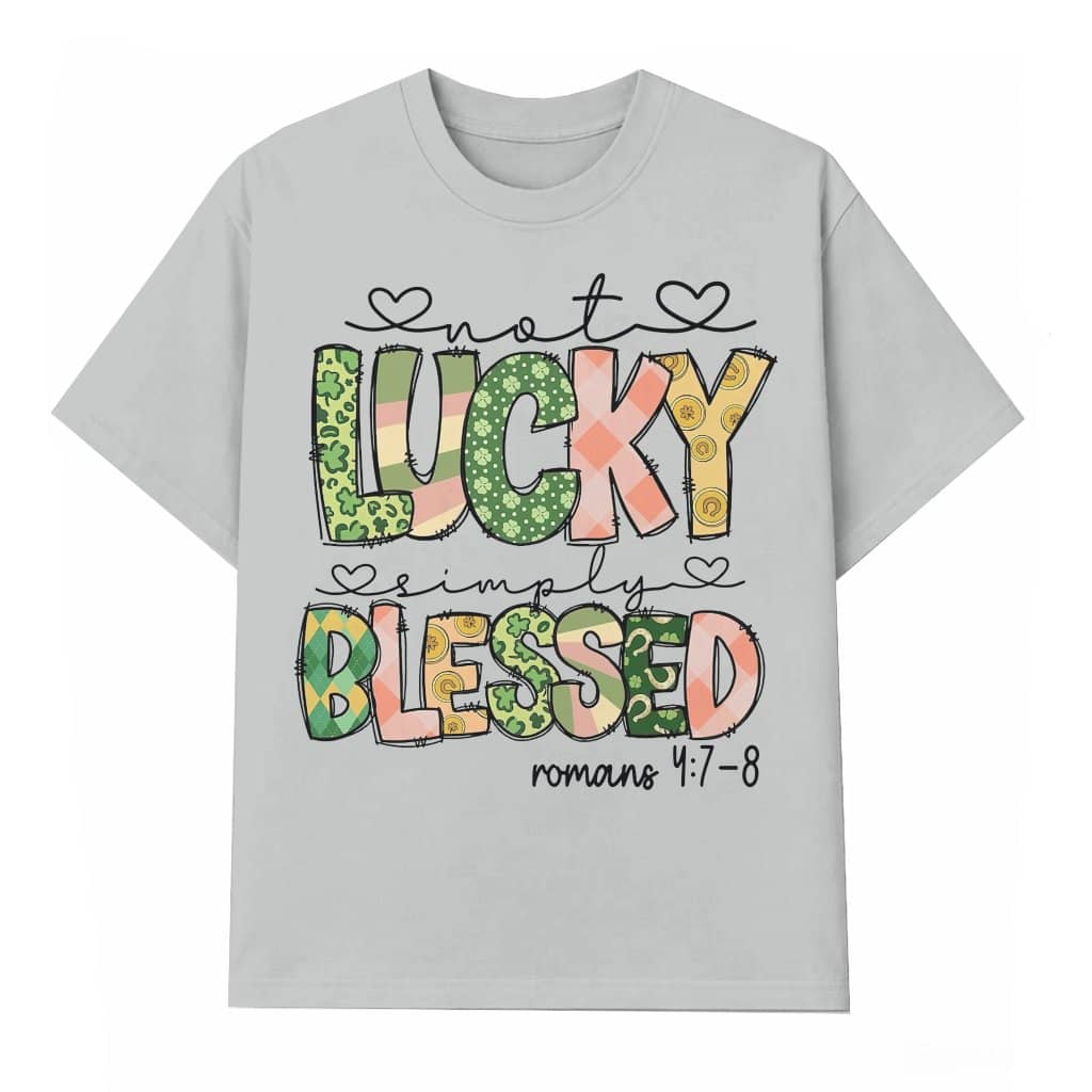 Blessed Roman 4:7-8 Verse T-shirt – Saint Patrick's Day Christian Gift