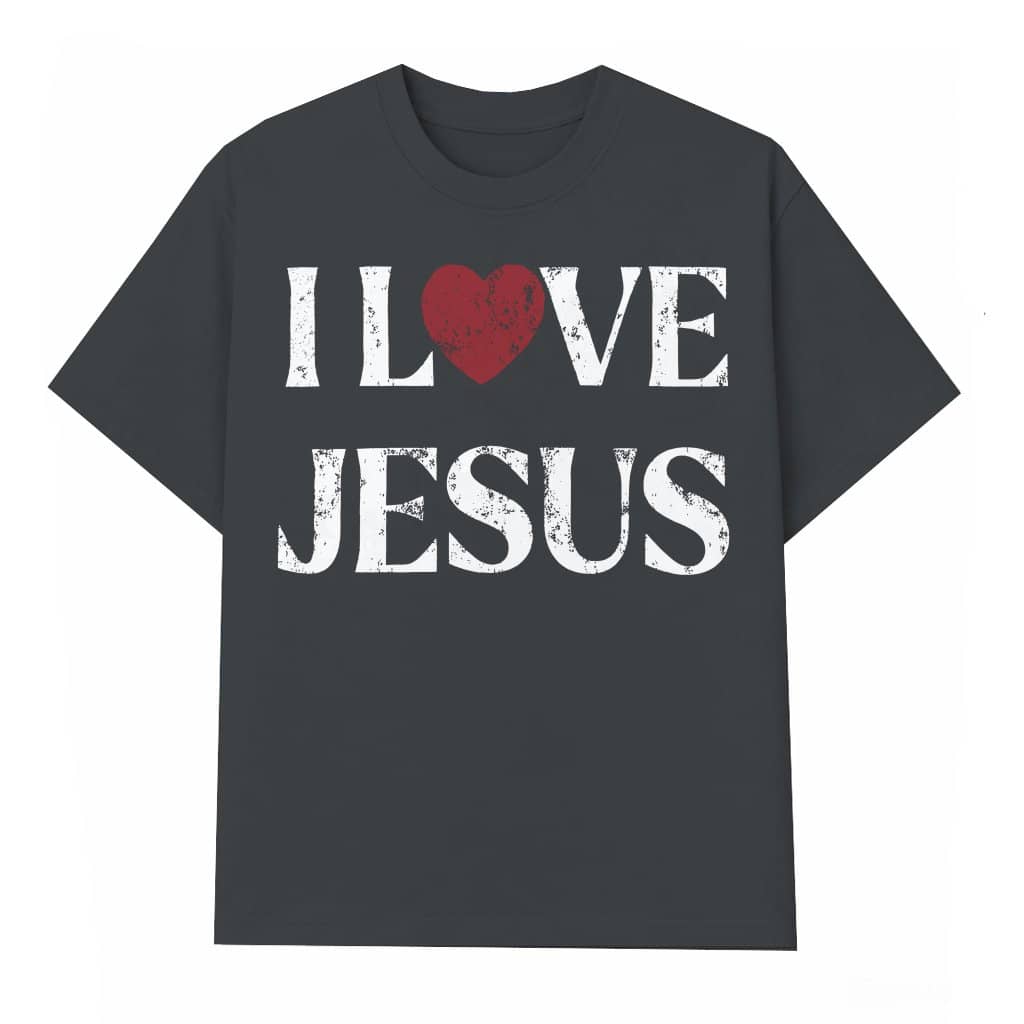 Classic Vintage I Love Jesus T-shirt – Gift for Men