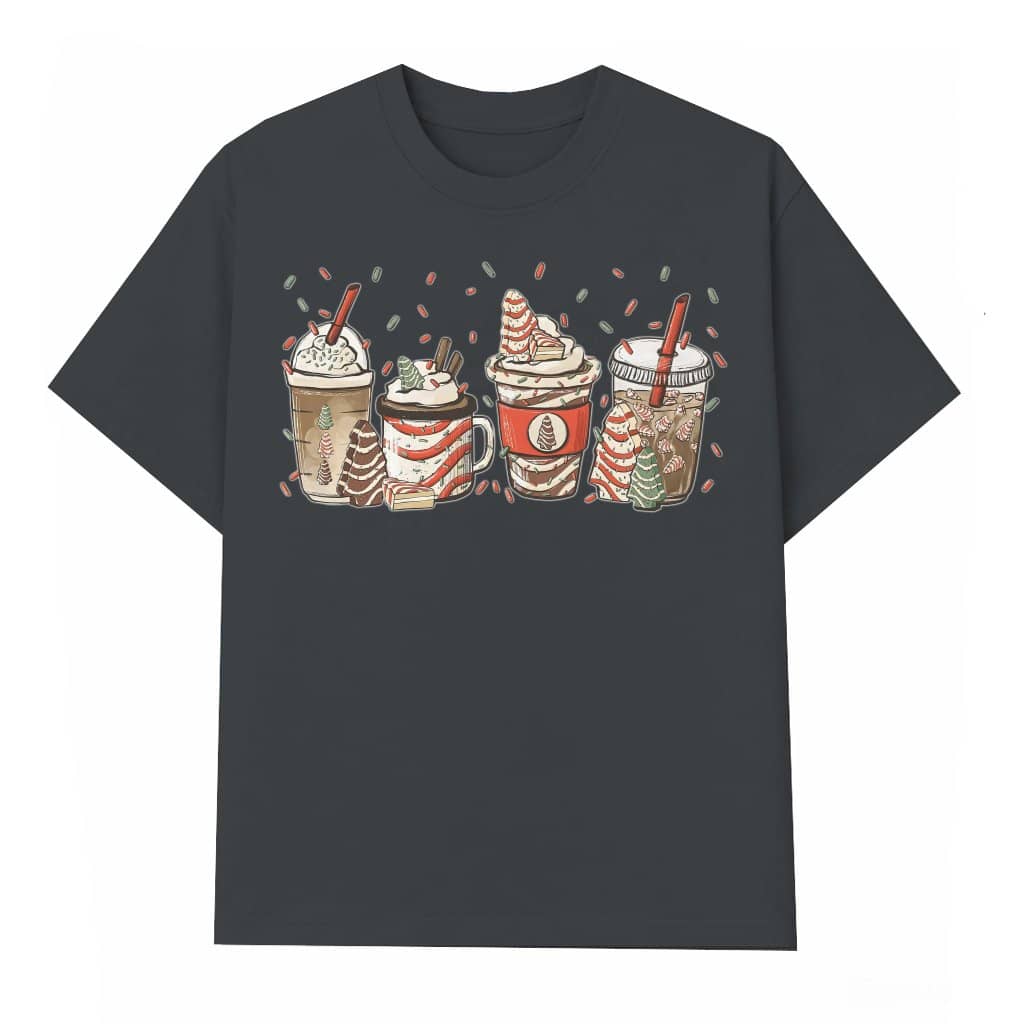 Coffee Lover T-shirt – Christmas Gift for Women Cute Peppermint Latte