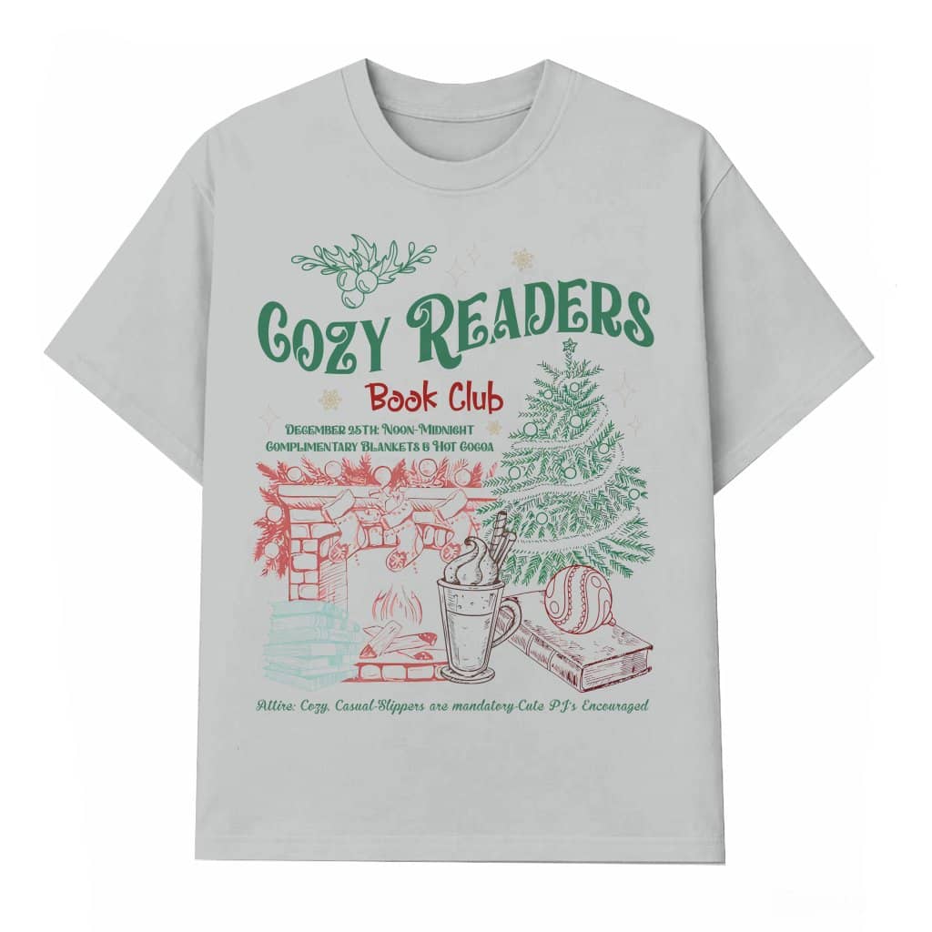 Cozy Book Club T-shirt – Christmas Gift for Book Lovers