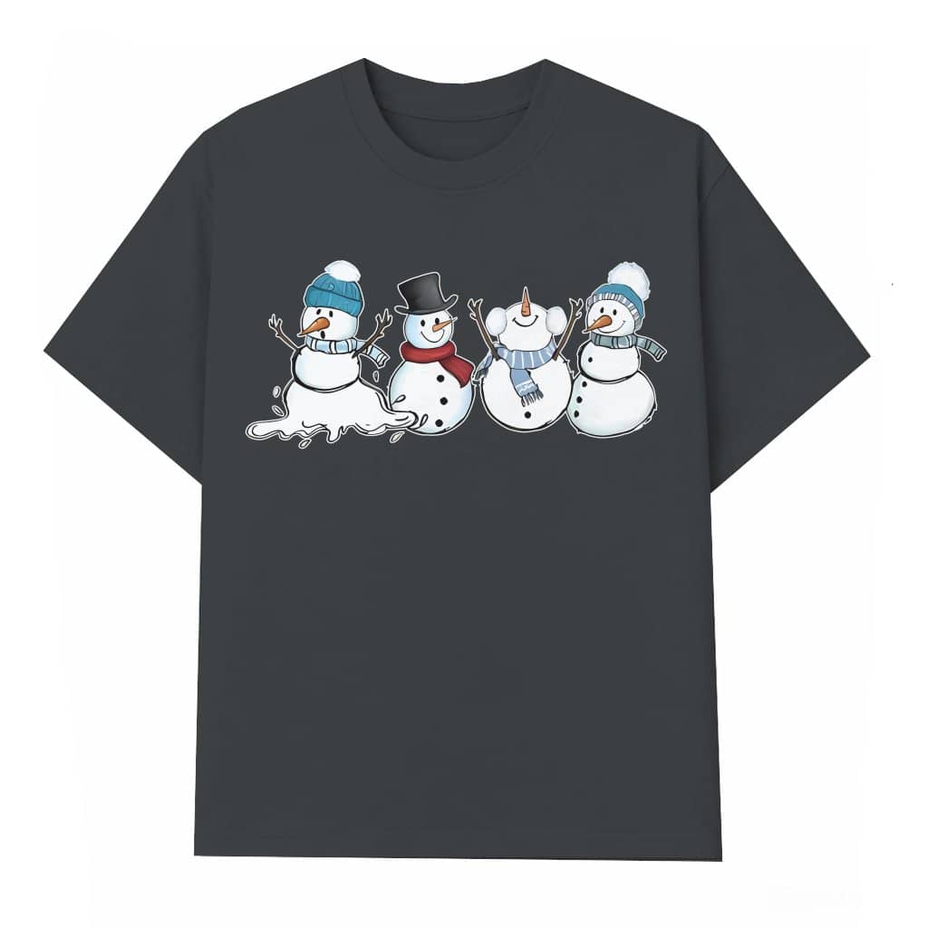 Cute Snowman T-shirt – Christmas Gift for Family Winter Holiday