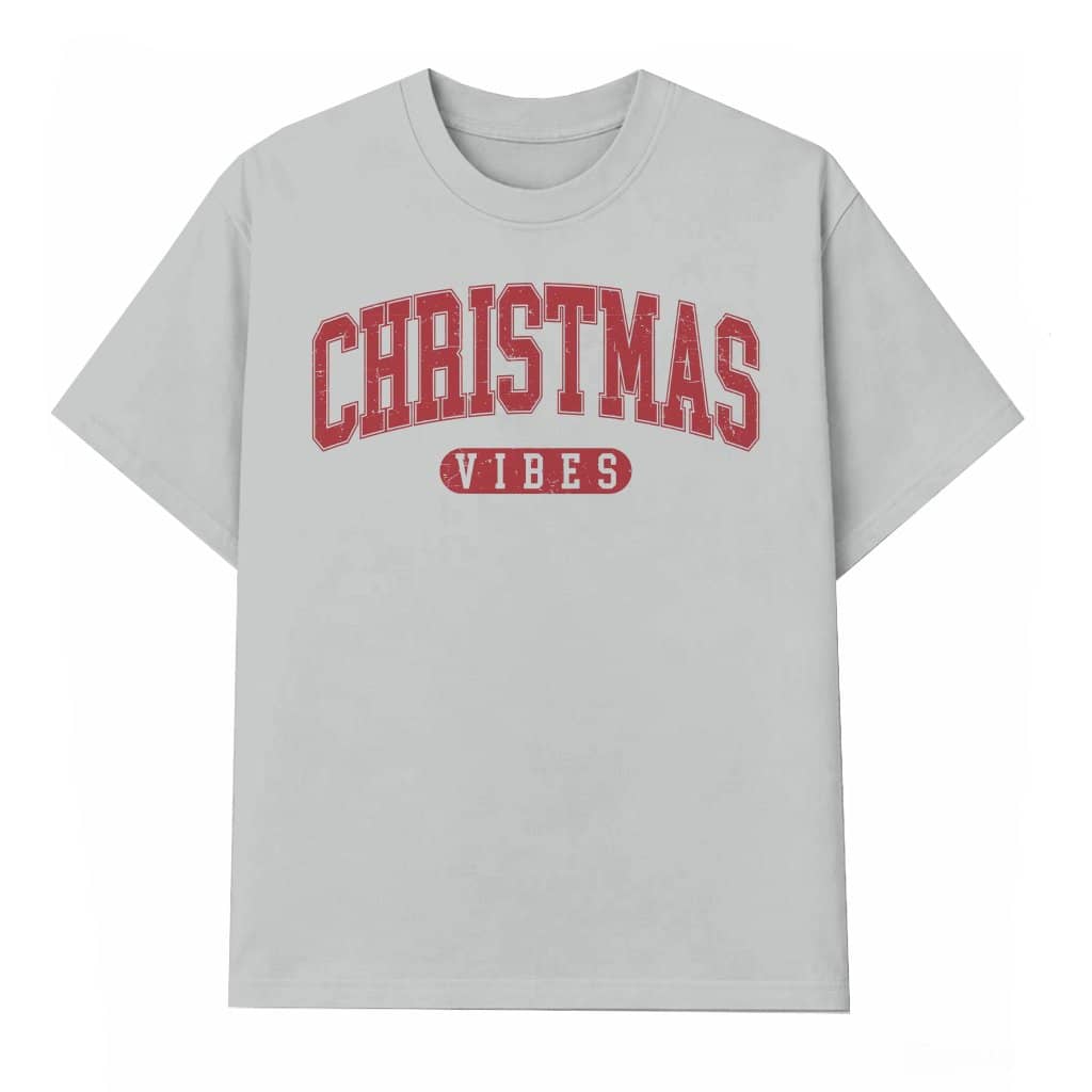 Retro Christmas Vibes T-shirt – Cute Christmas Gift for Women Men
