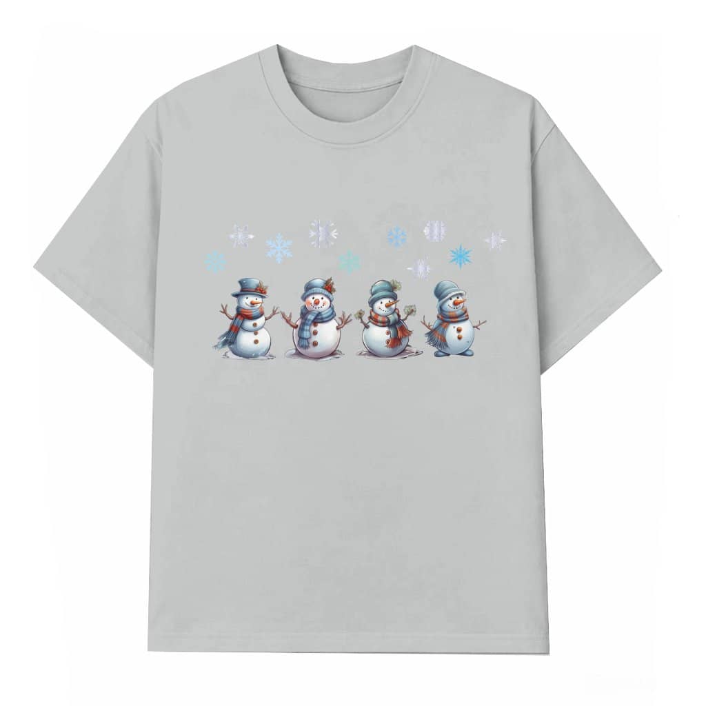 Winter Snowman T-shirt – Christmas Gift for Women Plus Size