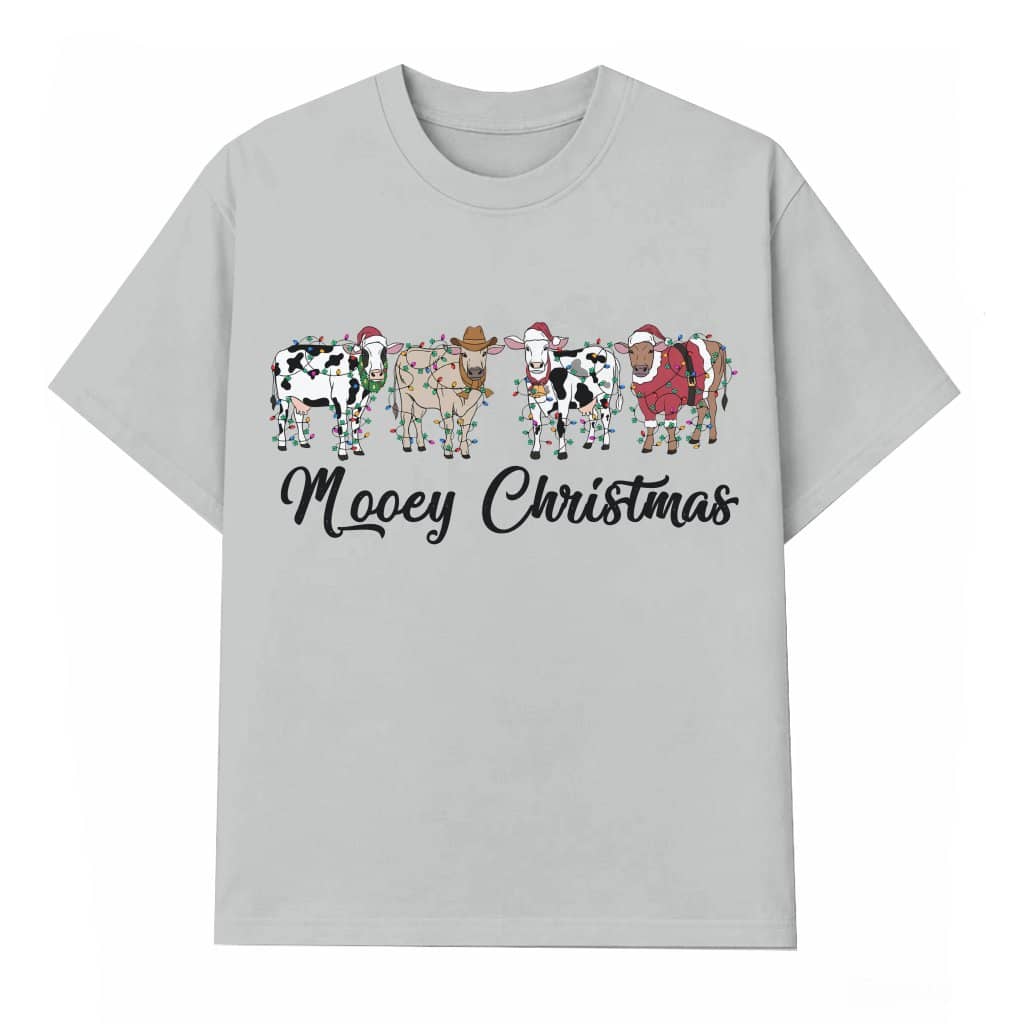 Mooey Christmas T-shirt – Christmas Gift Funny Cow