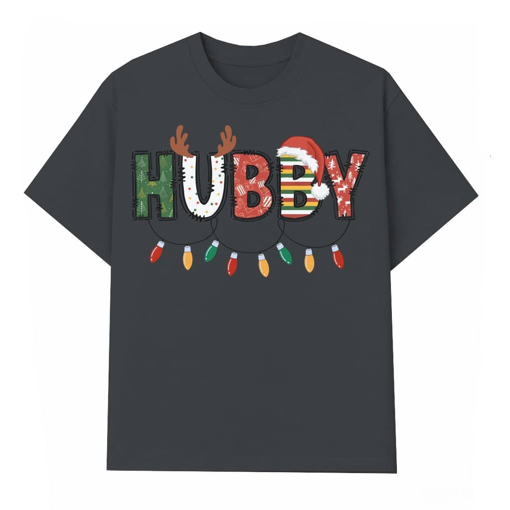 Wifey Hubby T-shirt – Christmas Family Matching Couple Gift Funny