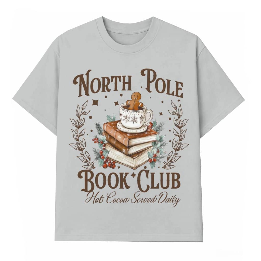North Pole Readers Club T-shirt – Christmas Gift for Book Lovers