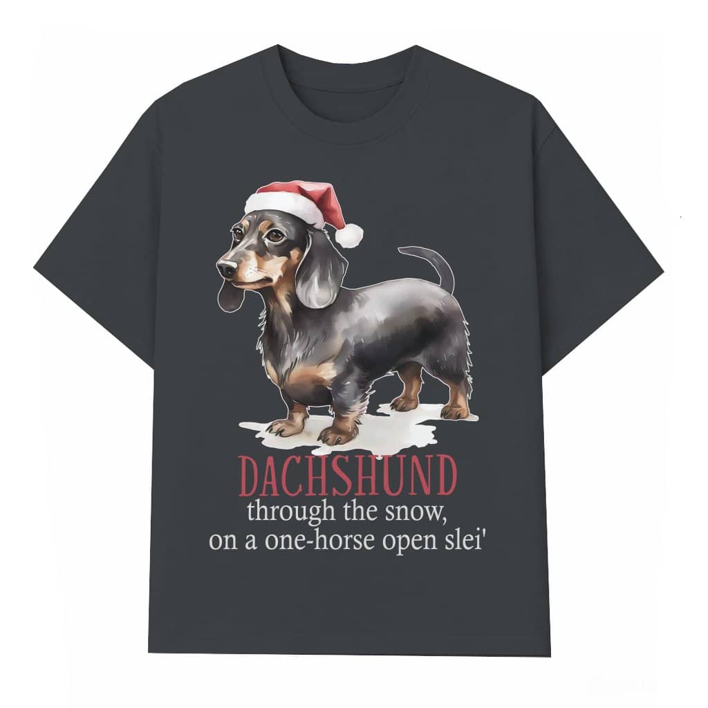 Cute Dachshund T-shirt – Christmas Funny Gift for Dog Lover
