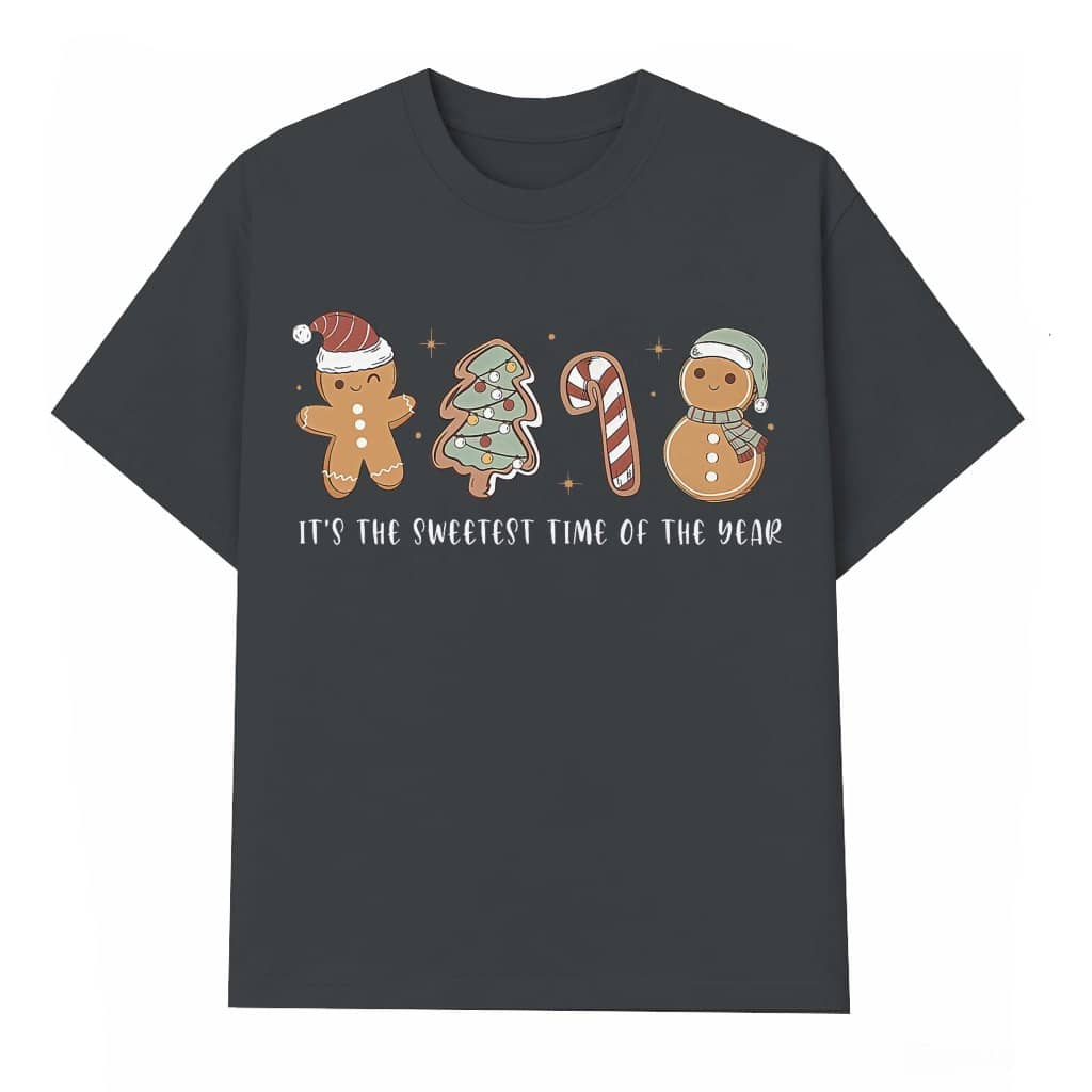 Gingerbread Cookie T-shirt – Christmas Gift for Women Cute Festive