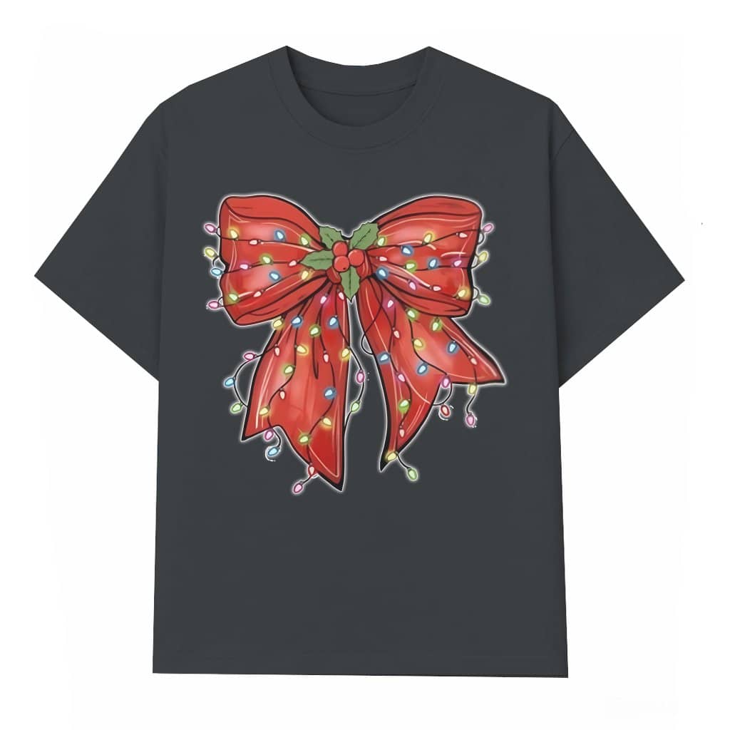 Coquette Bow T-shirt – Christmas Gift for Mama Trendy