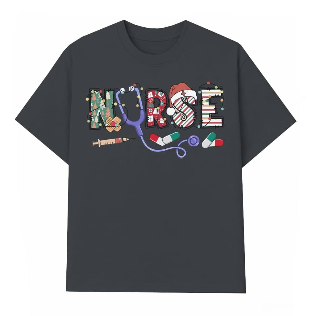 Nurse Stethoscope T-shirt – Christmas Gift for Nurse Cute
