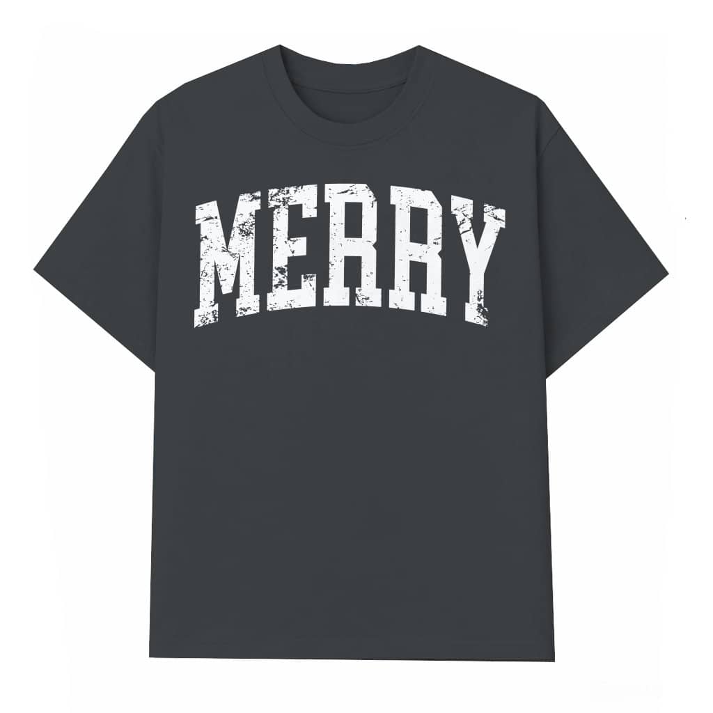 Retro Merry Christmas T-shirt – Christmas Gift for Women Festive Classic