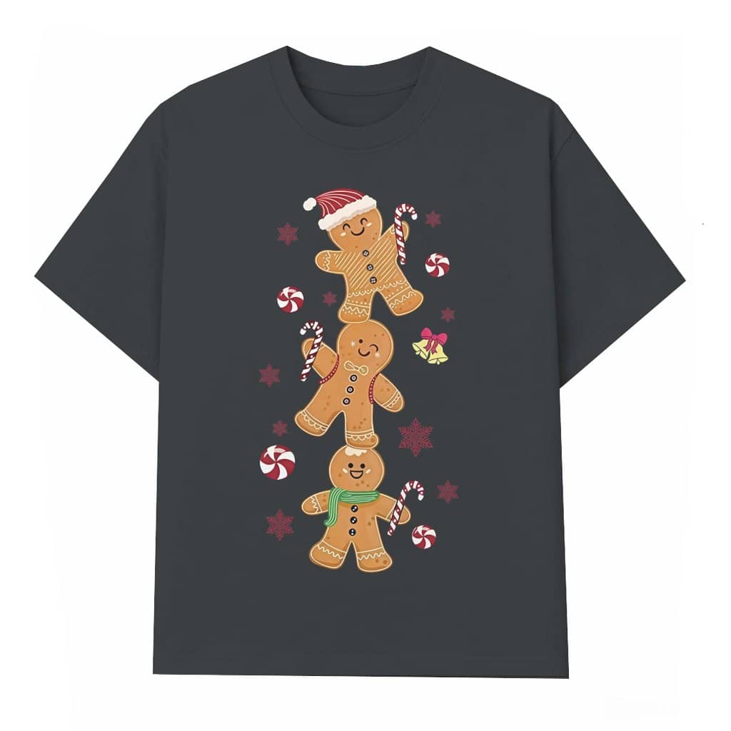 Funny Gingerbread Man T-shirt – Christmas Gift for Women Cute