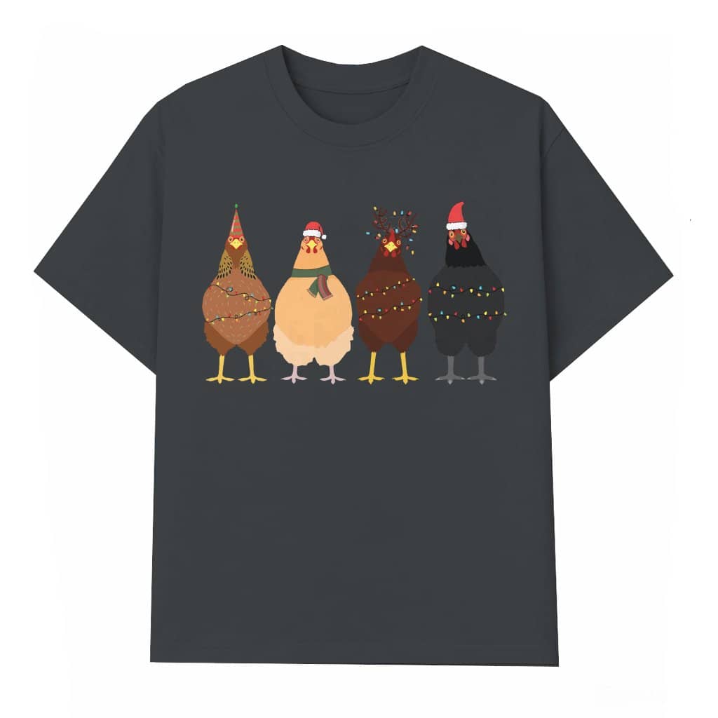 Funny Cute Chicken T-shirt – Christmas Gift for Farm Lovers