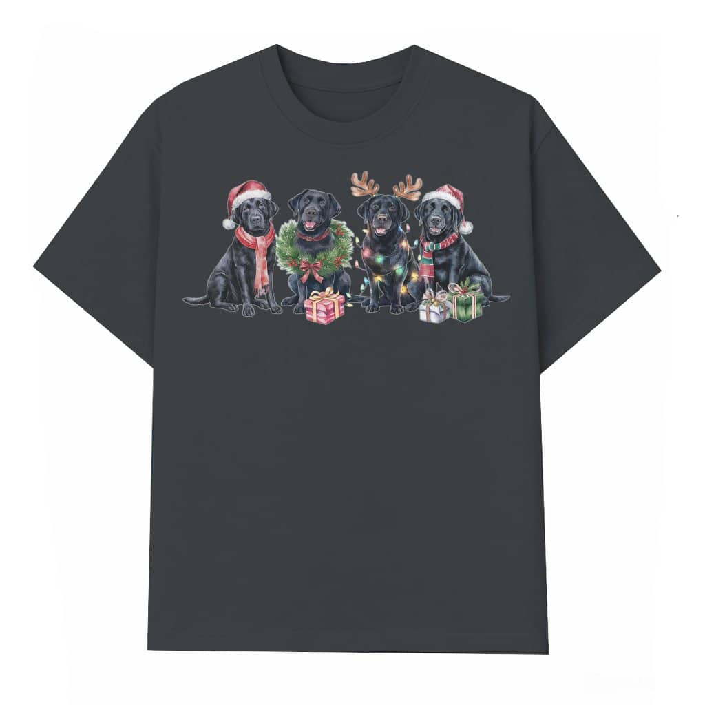 Funny Christmas Black Labrador T-Shirt Dog Mom Lover Gift