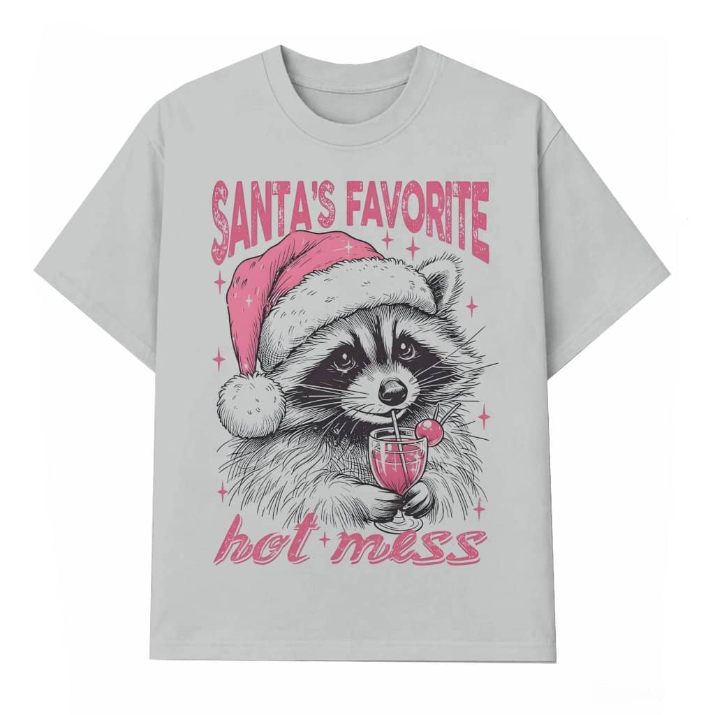 Funny Raccoon Hot Mess T-shirt – Christmas Gift