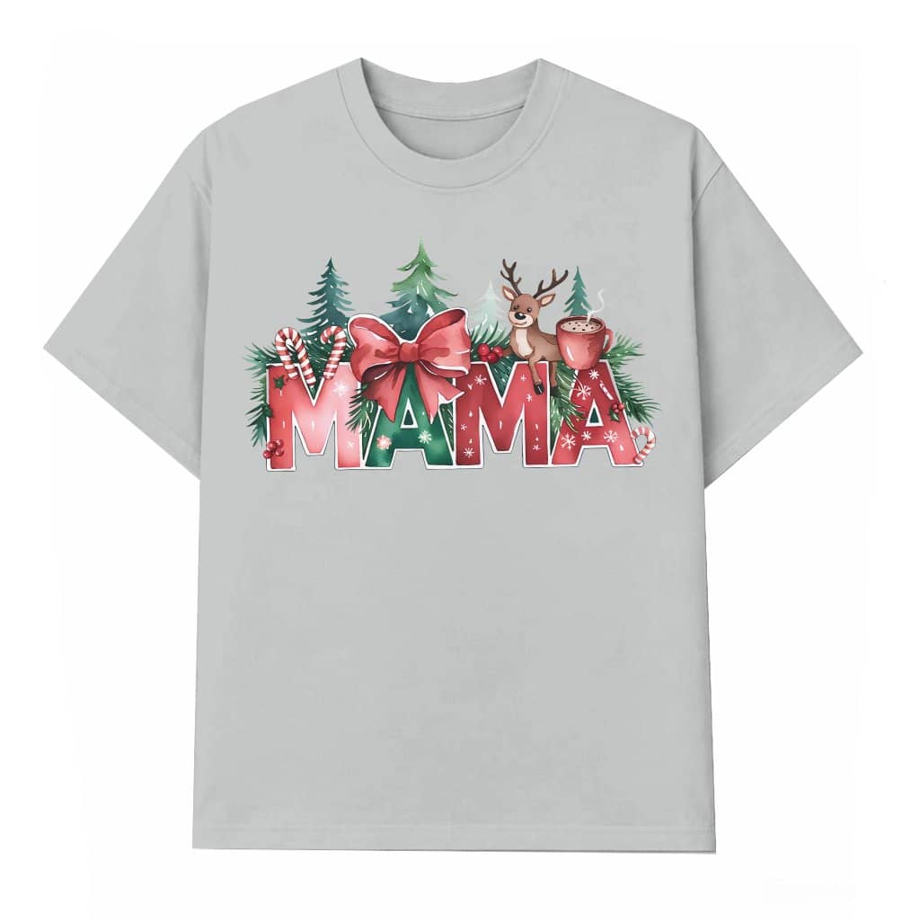 Mama Christmas Reindeer T-shirt – Christmas Gift for Mom Mom Era