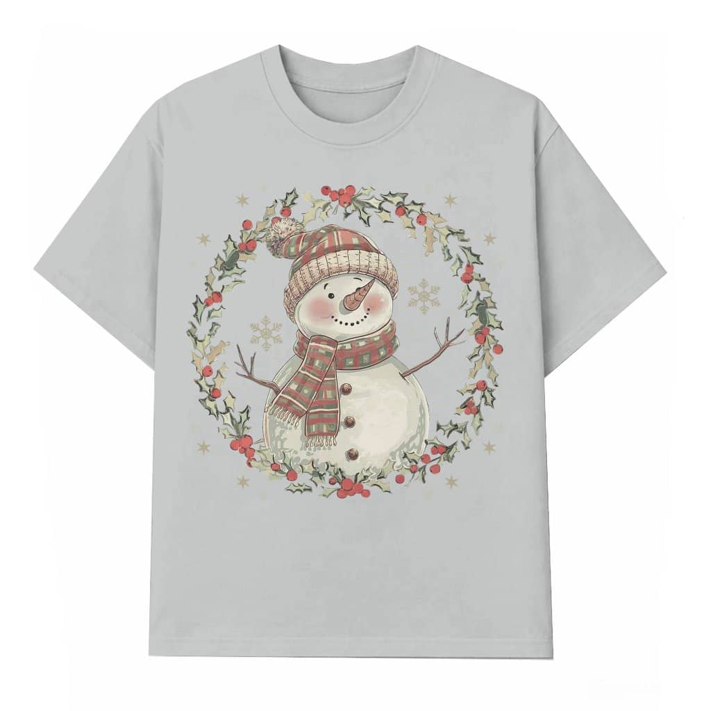 Cute Christmas Snowman T-shirt – Christmas Gift for Women Trendy