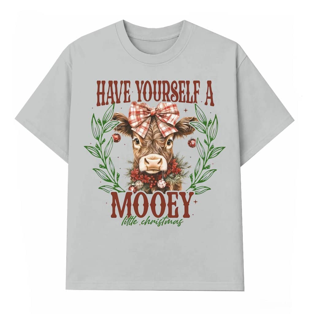 Mooey Little Christmas T-shirt – Christmas Gift for Cow Lover Funny Country
