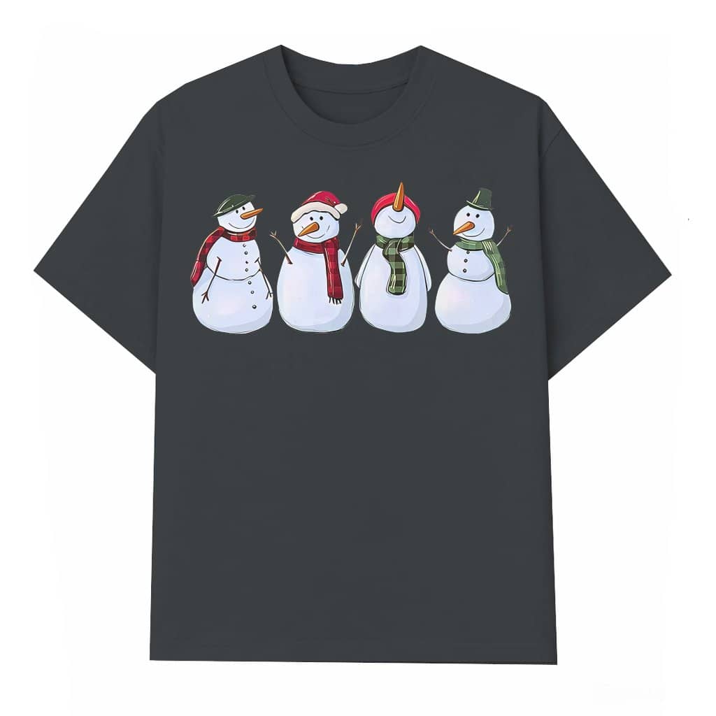 Cute Snowman T-shirt – Christmas Holiday Gift for Men Women Unisex