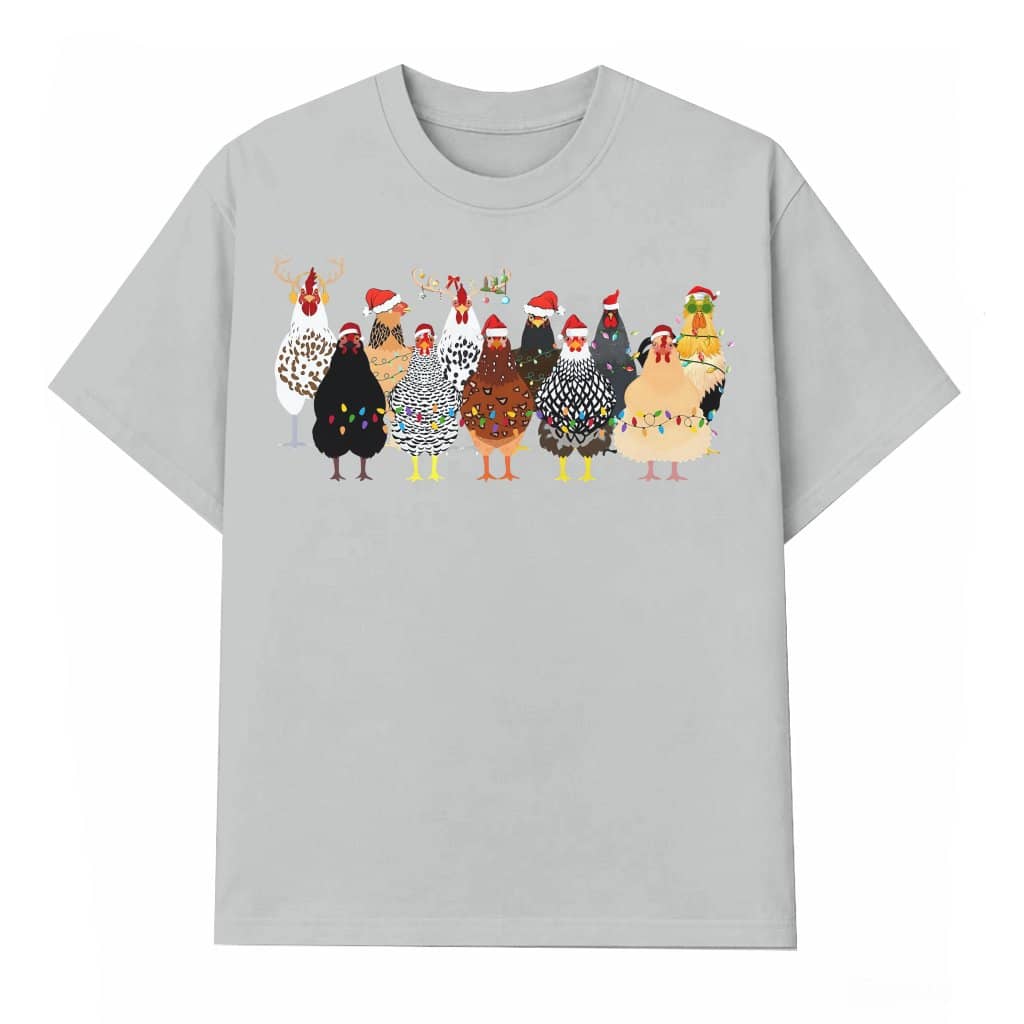 Funny Christmas Chickens T-shirt – Christmas Gift for Farm Lover