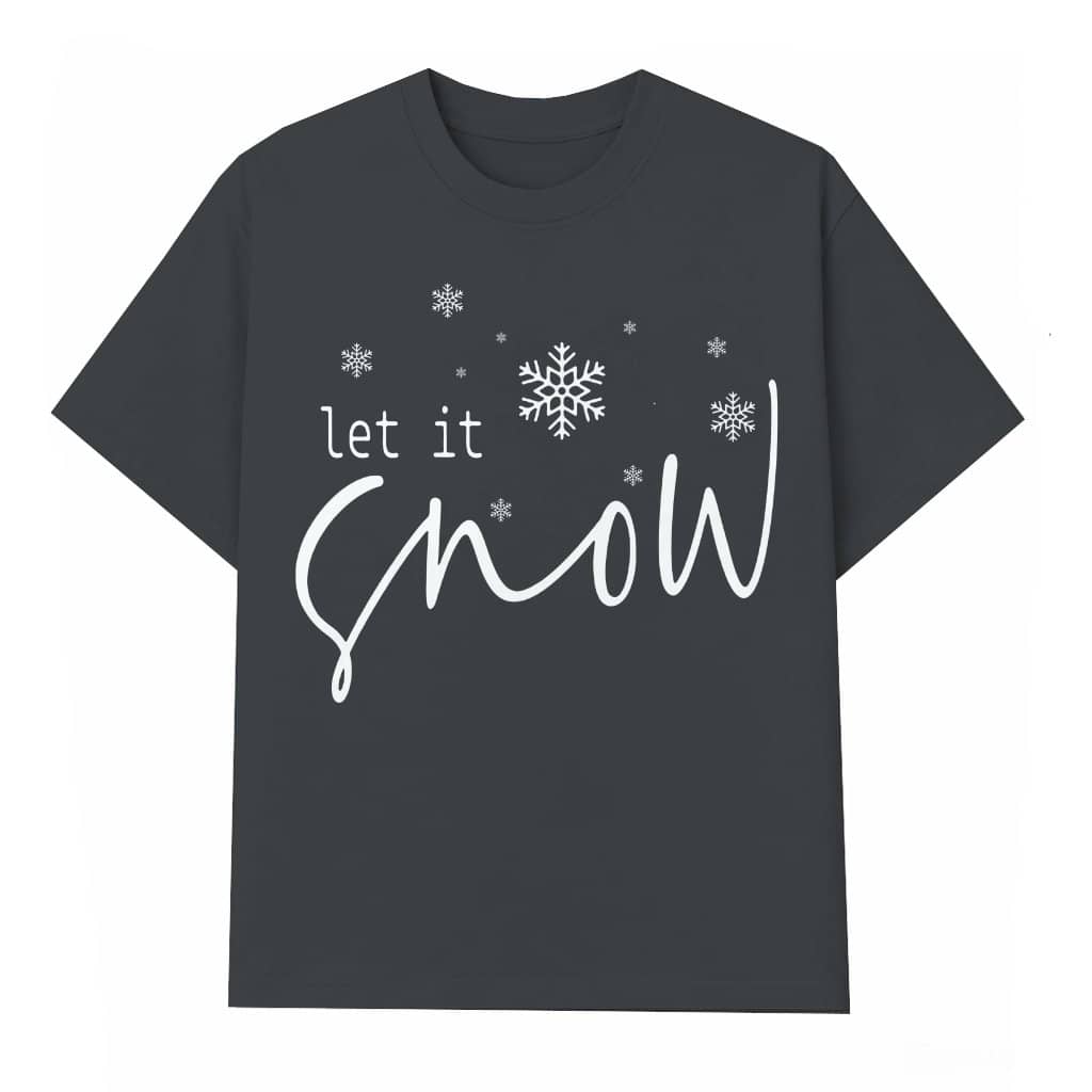 Let it Snow T-shirt – Christmas Gift for Women Snowflake Winter Cute