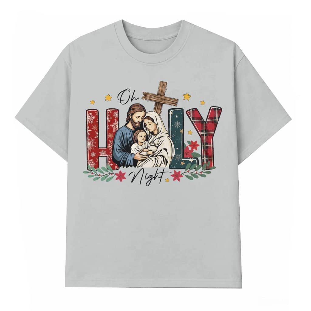 Oh Holy Night Jesus Is the Reason Christian T-shirt – Christmas Gift