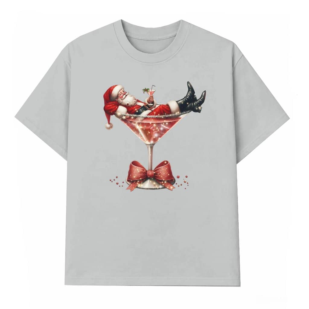 Santa Claus Martini T-shirt – Funny Christmas Party Gift