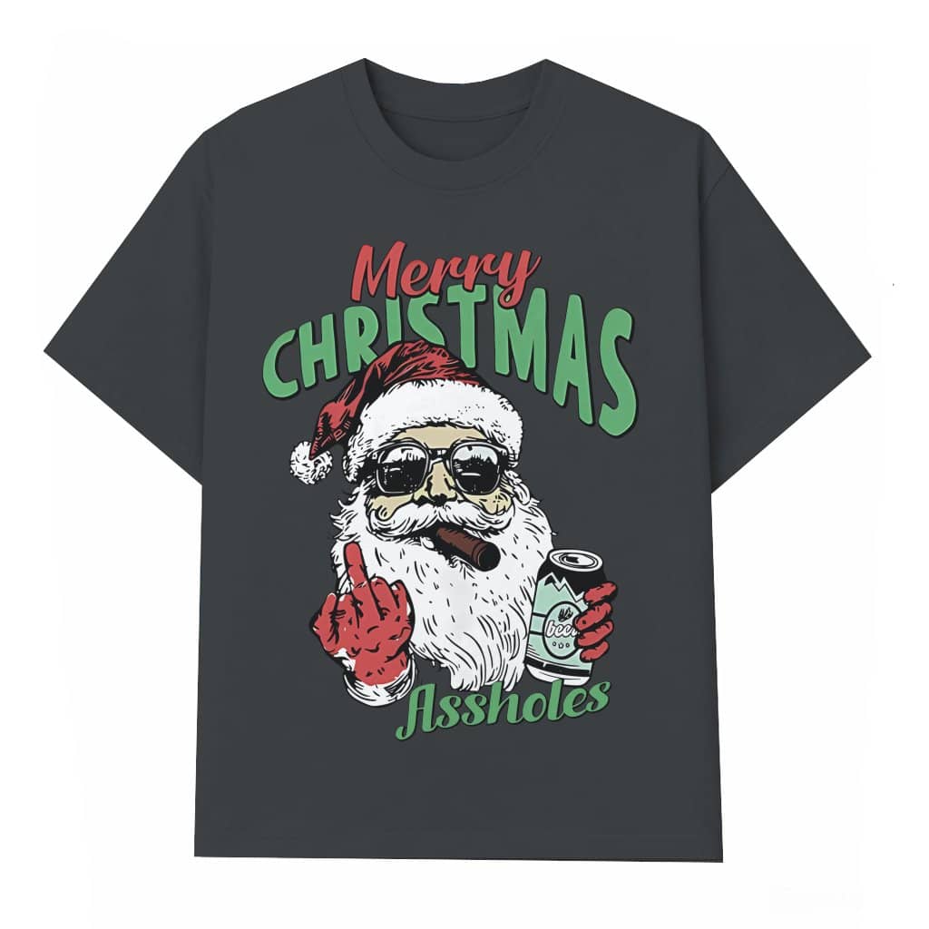 Funny Inappropriate Santa T-shirt – Christmas Holiday Party