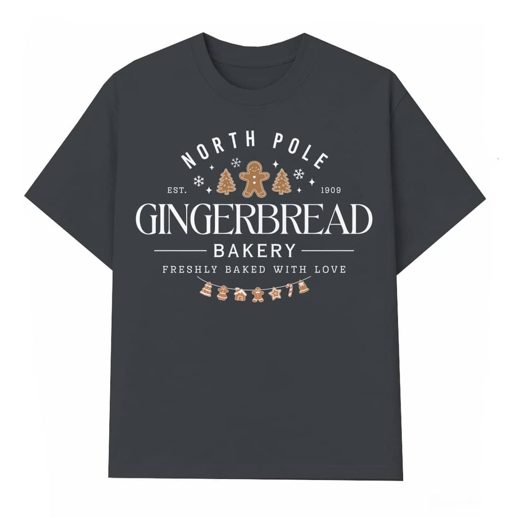 Gingerbread T-shirt – Christmas Gift for Women Cute Bakery Cookie Graphic