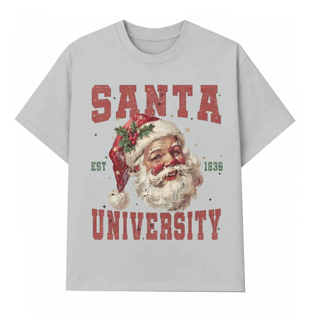 Santa University T-shirt – Christmas Gift for Santa Fan Classic Retro