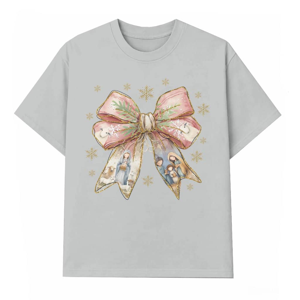 Christian Nativity Scene Jesus T-shirt – Christmas Gift