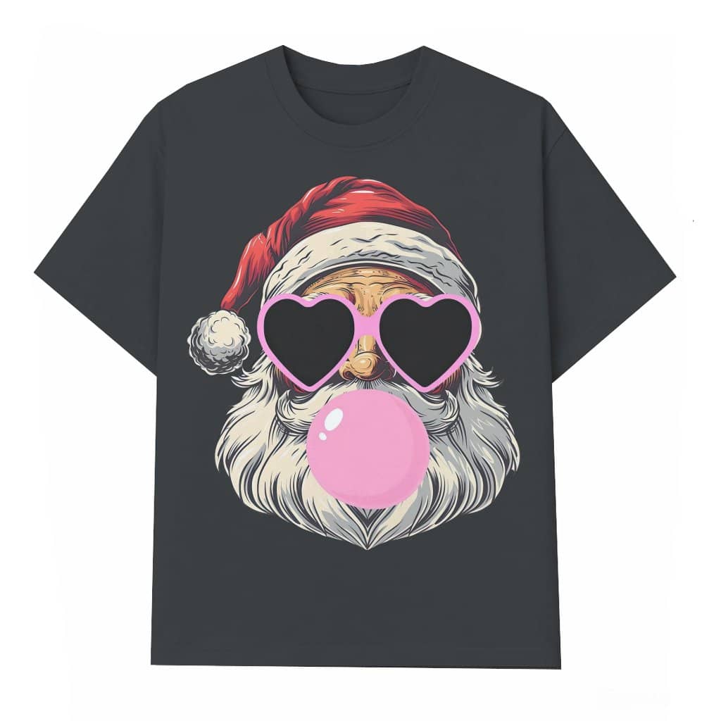Retro Santa T-shirt – Christmas Gift for Women Cute