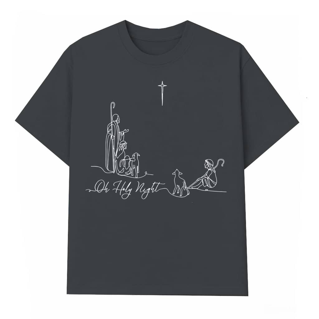 Oh Holy Night T-shirt – Christian Christmas Religious Gift