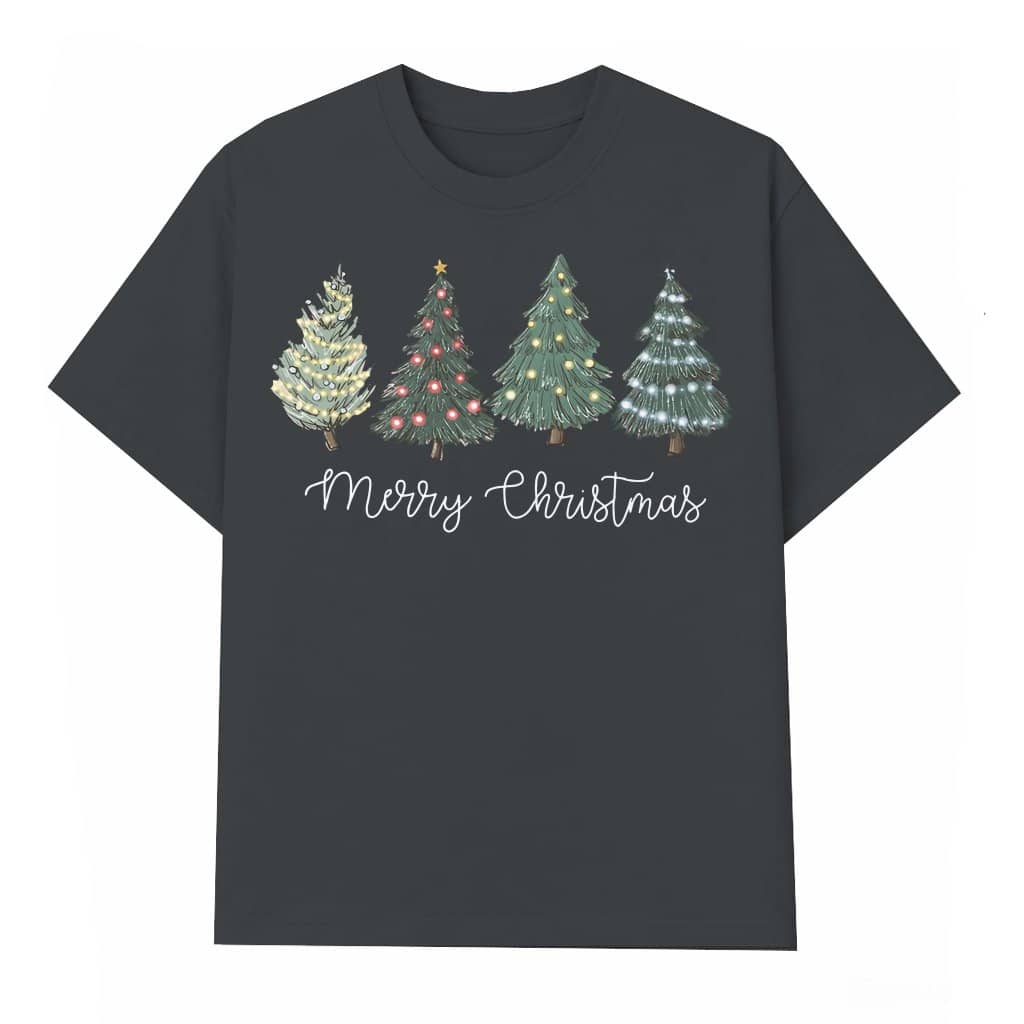 Merry Christmas Trees T-shirt – Christmas Gift Cute Festive