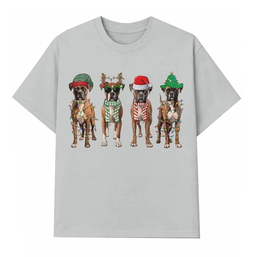 Boxer Dog T-shirt – Christmas Gift for Dog Lovers Vintage Retro